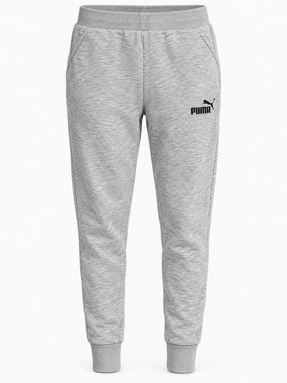 PUMA Women’s Gray Heather Jogger Logo Sweatpants Size M